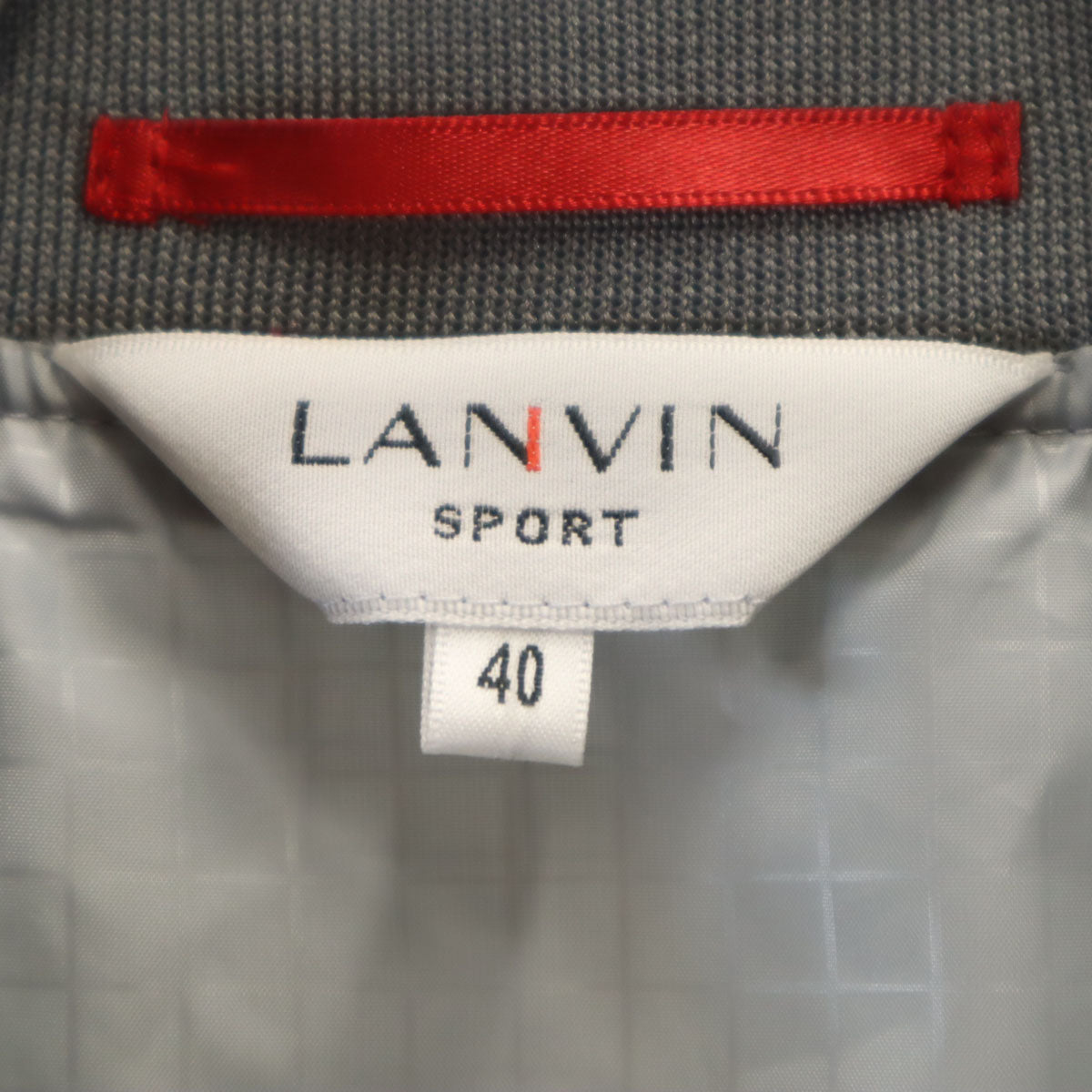 LANVIN SPORT ランバンスポール チェック柄 ベスト 40 グレー メンズ