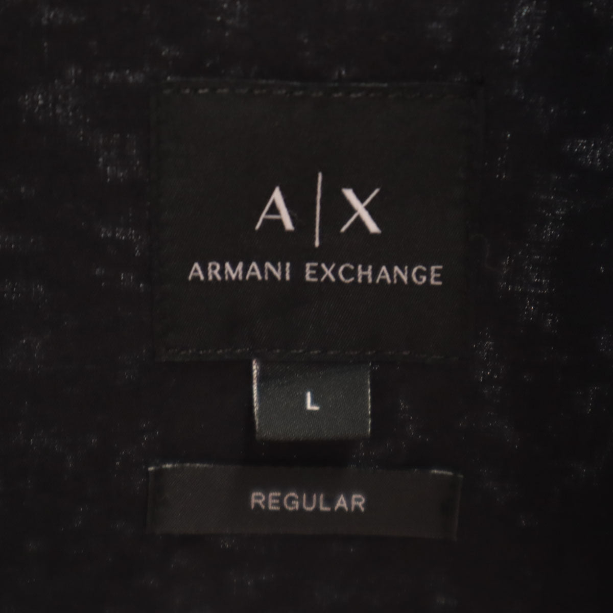 ARMANI EXCHANGE アルマーニエクスチェンジ 長袖 スタッズ付き シャツ L ブラック メンズ