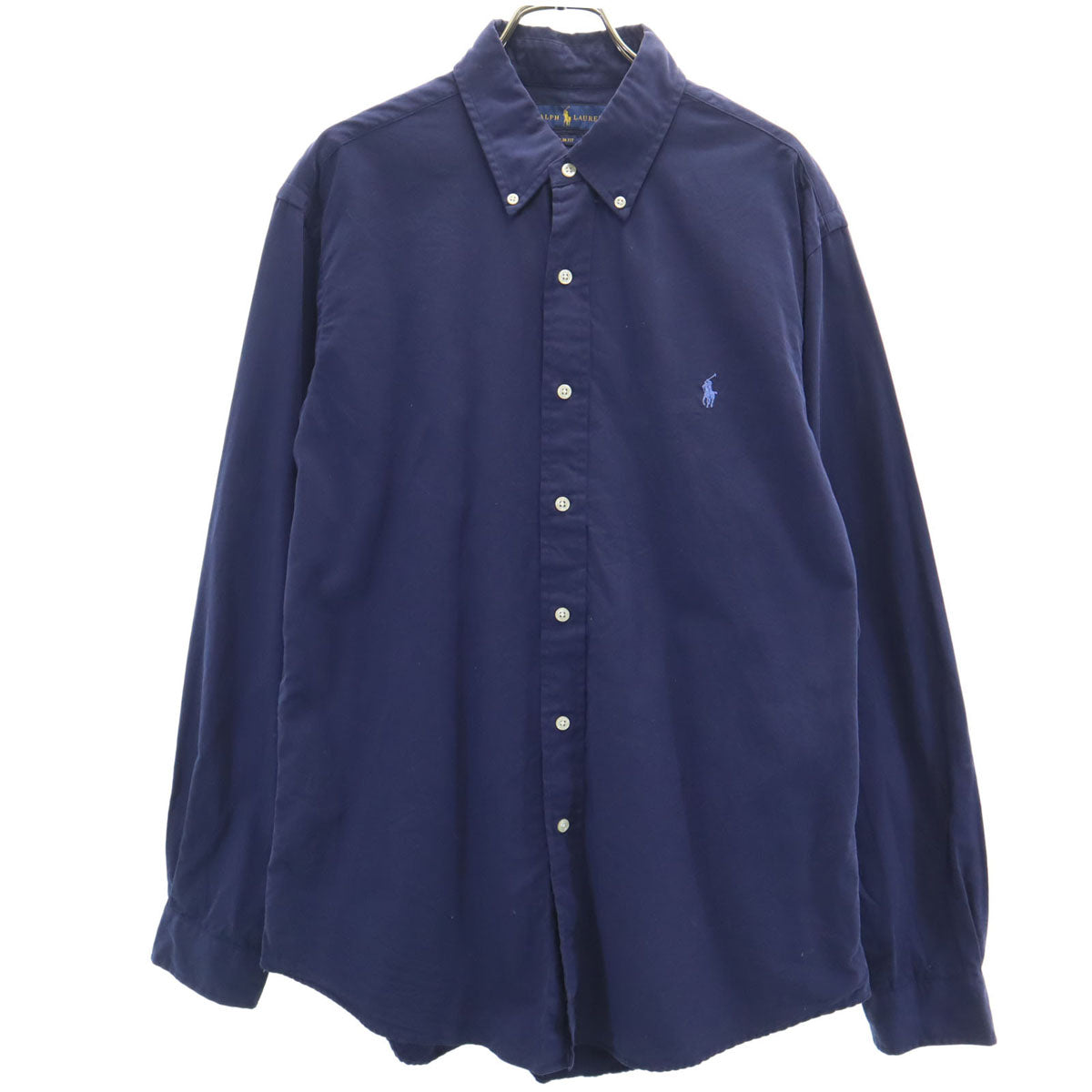 RALPH LAUREN ラルフローレン 長袖 ボタンダウンシャツ LG ネイビー系 SLIM FIT メンズ