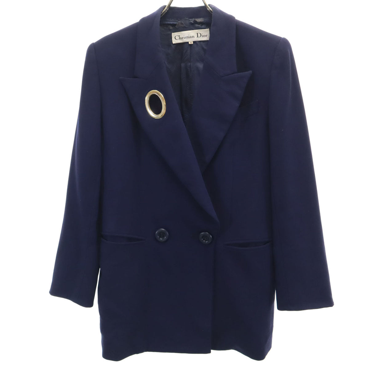 Christian Dior クリスチャンディオール 90s オールド ダブル ジャケット M ネイビー系 レディース