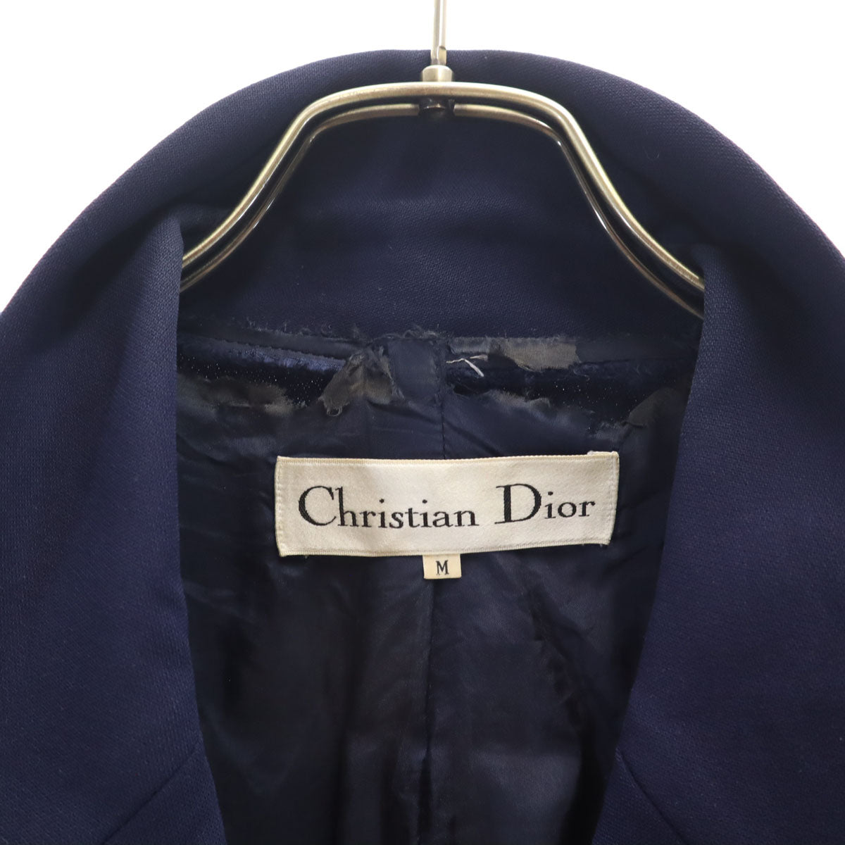 Christian Dior クリスチャンディオール 90s オールド ダブル ジャケット M ネイビー系 レディース