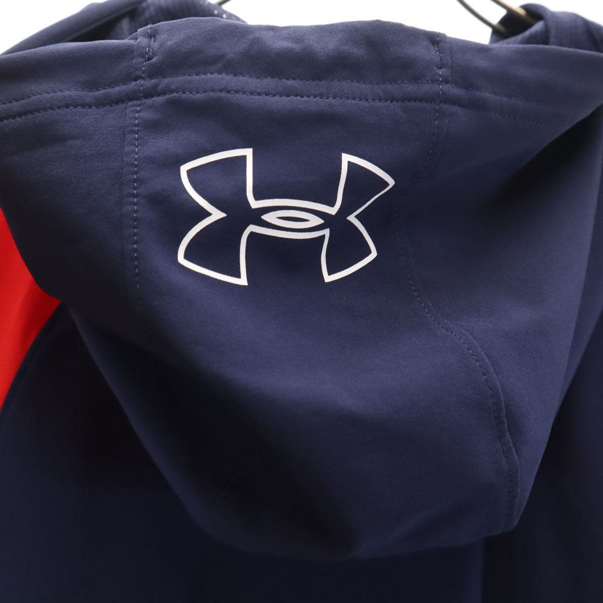 美品 UNDER ARMOUR アンダーアーマー 長袖 ジップパーカー 上下 セットアップ XL レッド メンズ