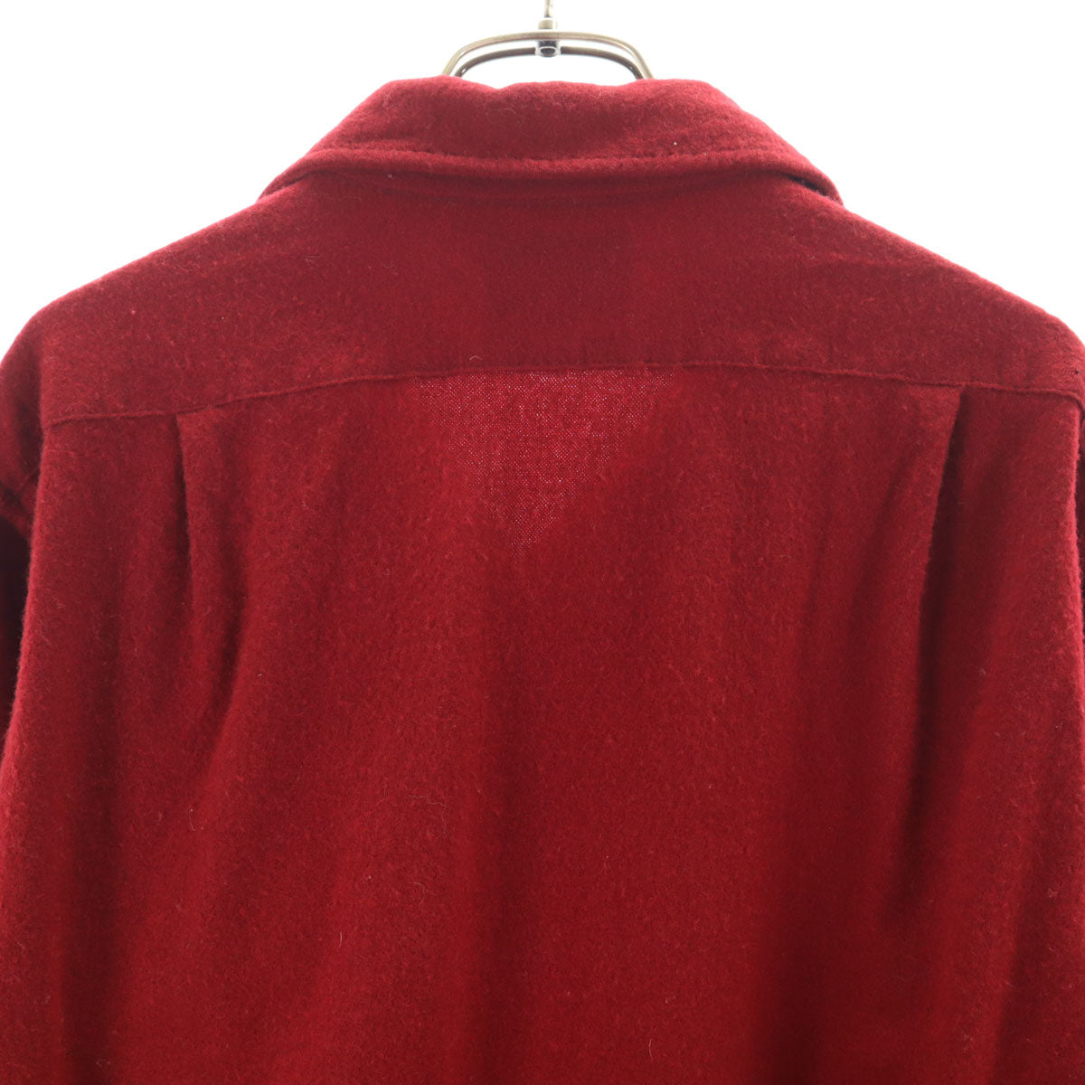 PENDLETON ペンドルトン 60s 70s wallachs別注 ヴィンテージ 長袖 オープンカラーシャツ L ボルドー メンズ