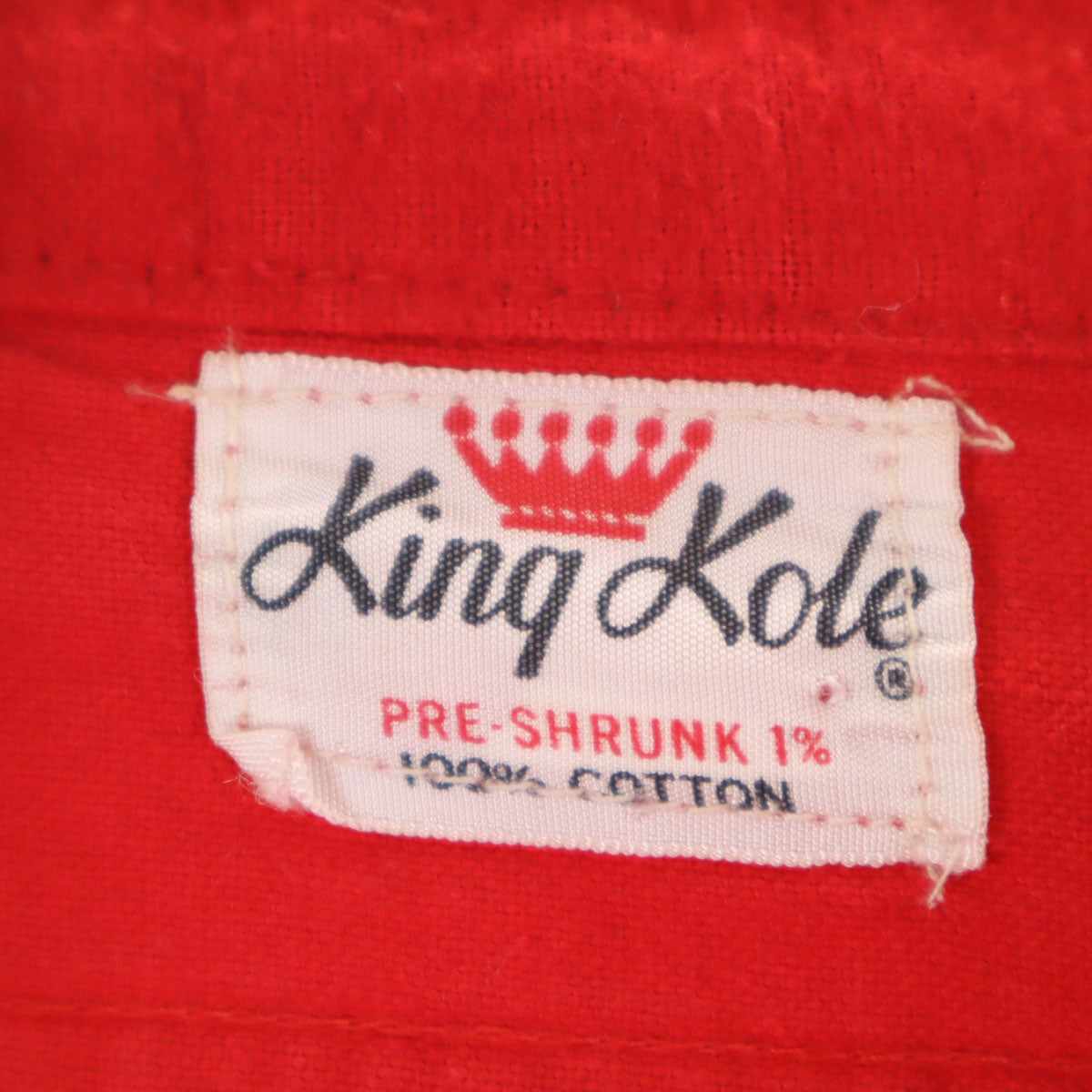 キングコール 50s 60s ヴィンテージ 長袖 コットン ネルシャツ レッド メンズ