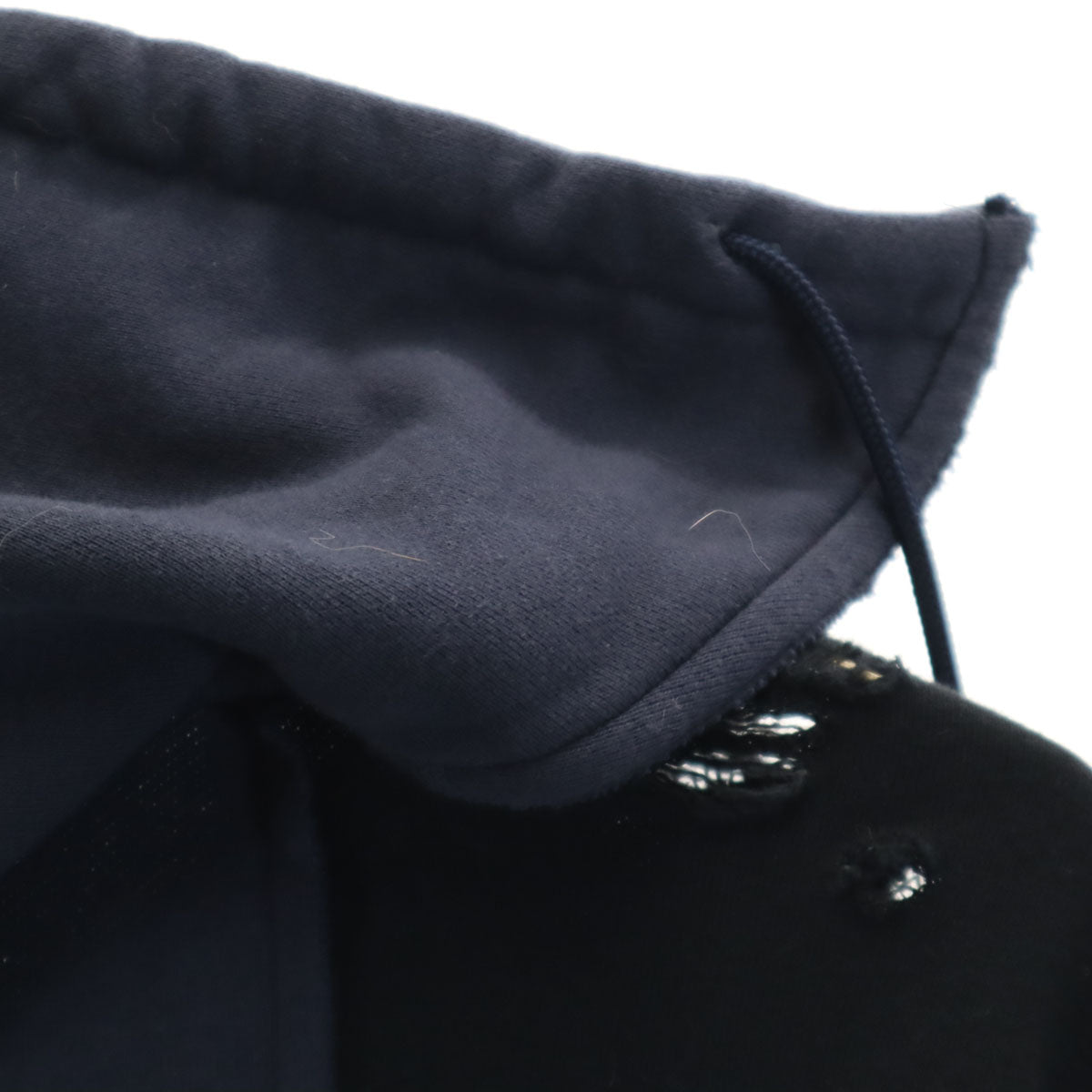 MIHARA YASUHIRO ミハラヤスヒロ 日本製 長袖 グランジ スウェットパーカー 44 ネイビー メンズ