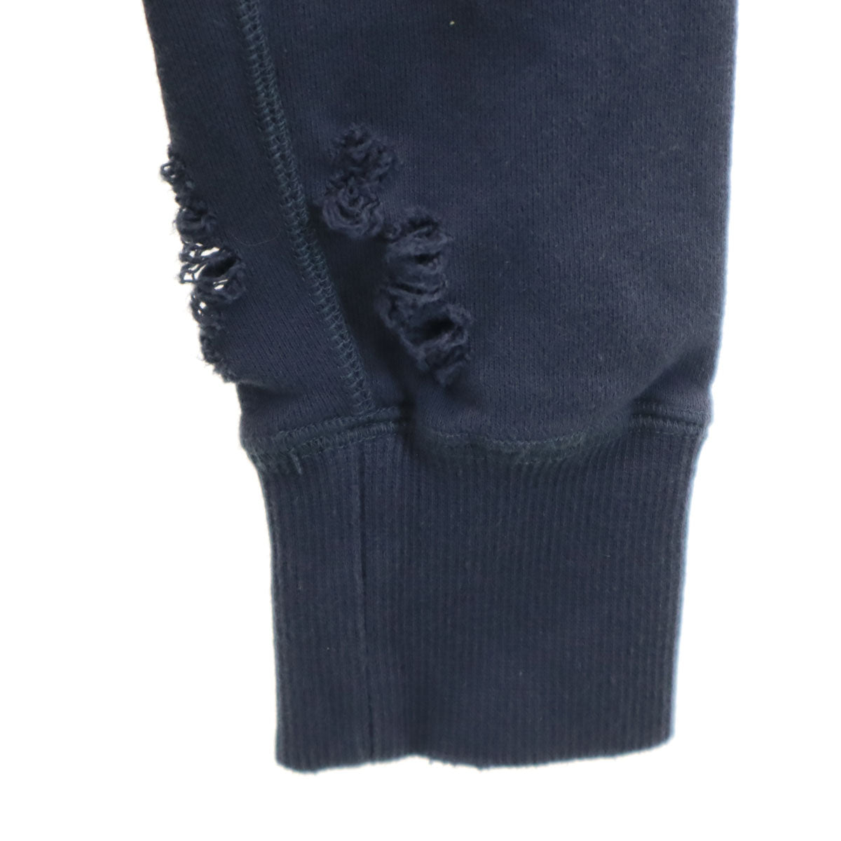 MIHARA YASUHIRO ミハラヤスヒロ 日本製 長袖 グランジ スウェットパーカー 44 ネイビー メンズ