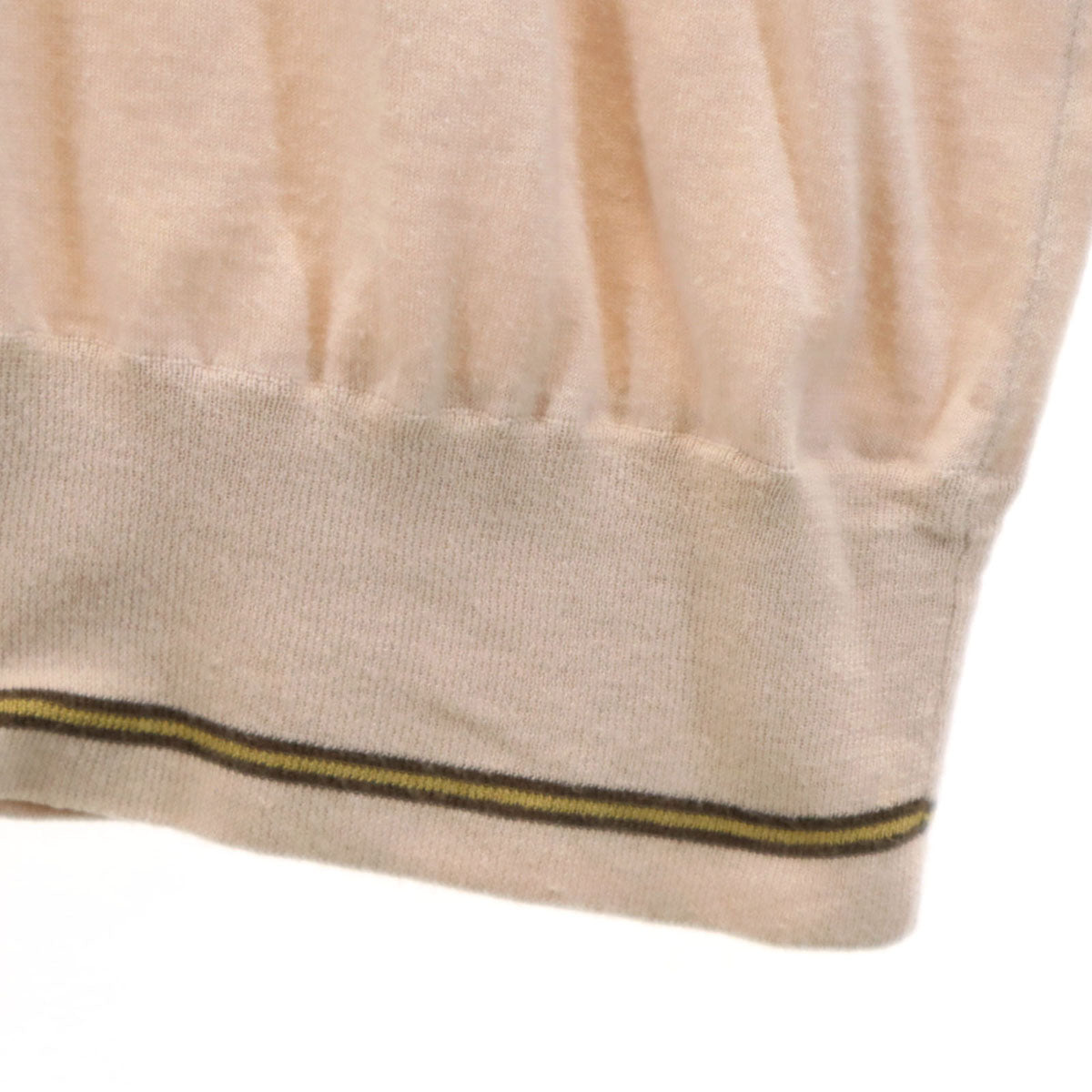 GUCCI グッチ イタリア製 長袖 Vネック カットソー M ペールオレンジ メンズ