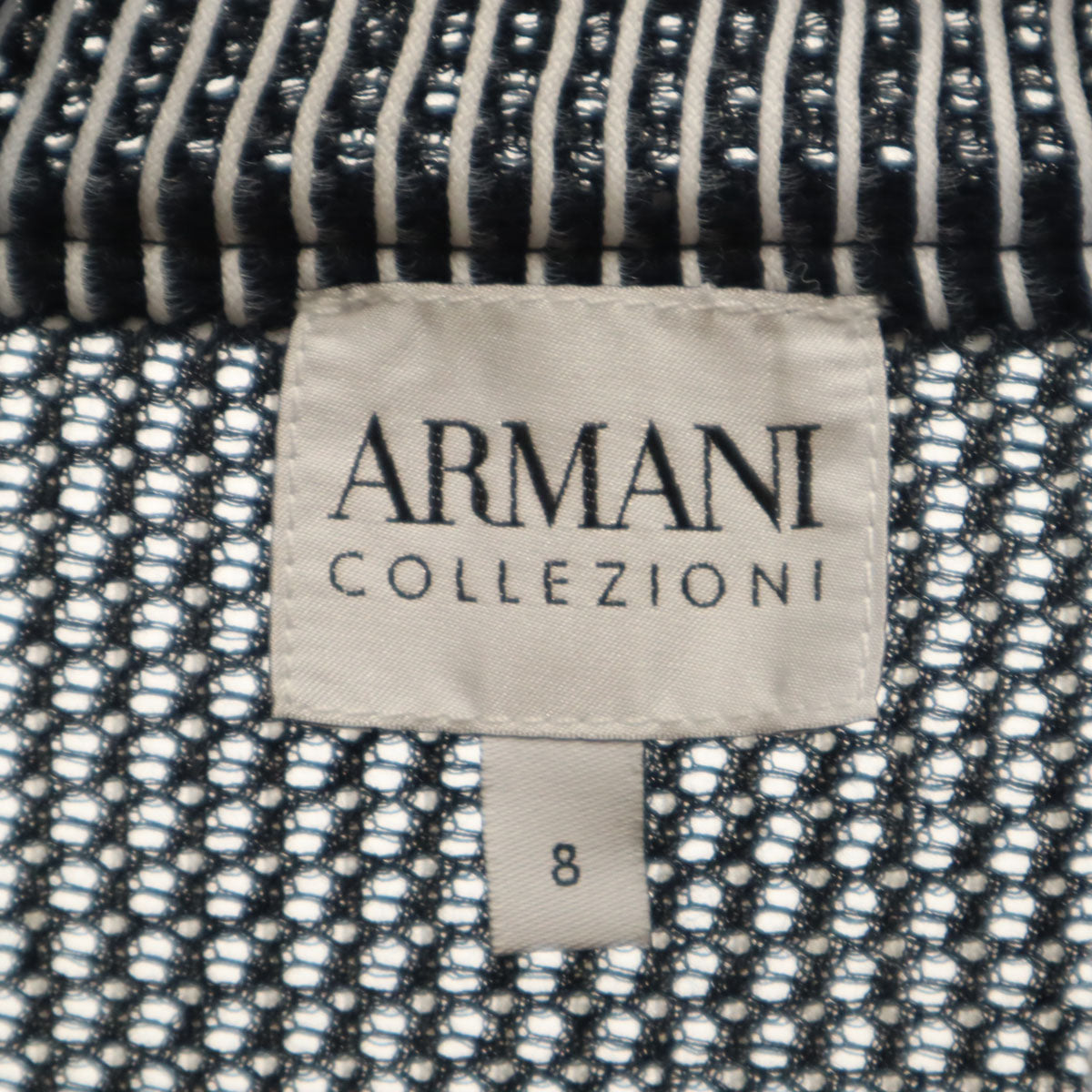 ARMANI COLLEZIONI アルマーニコレッツォーニ ストライプ柄 ジャケット 8 ホワイト レディース