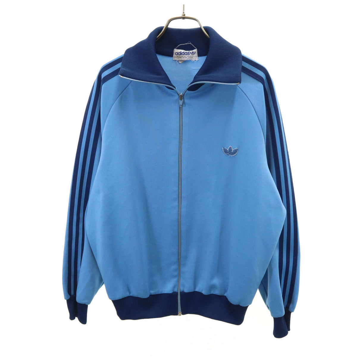 adidas アディダス 70s ヴィンテージ トラックジャケット 4 水色 デサント ジャージ メンズ