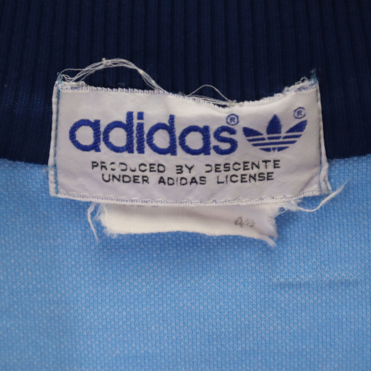 adidas アディダス 70s ヴィンテージ トラックジャケット 4 水色 デサント ジャージ メンズ