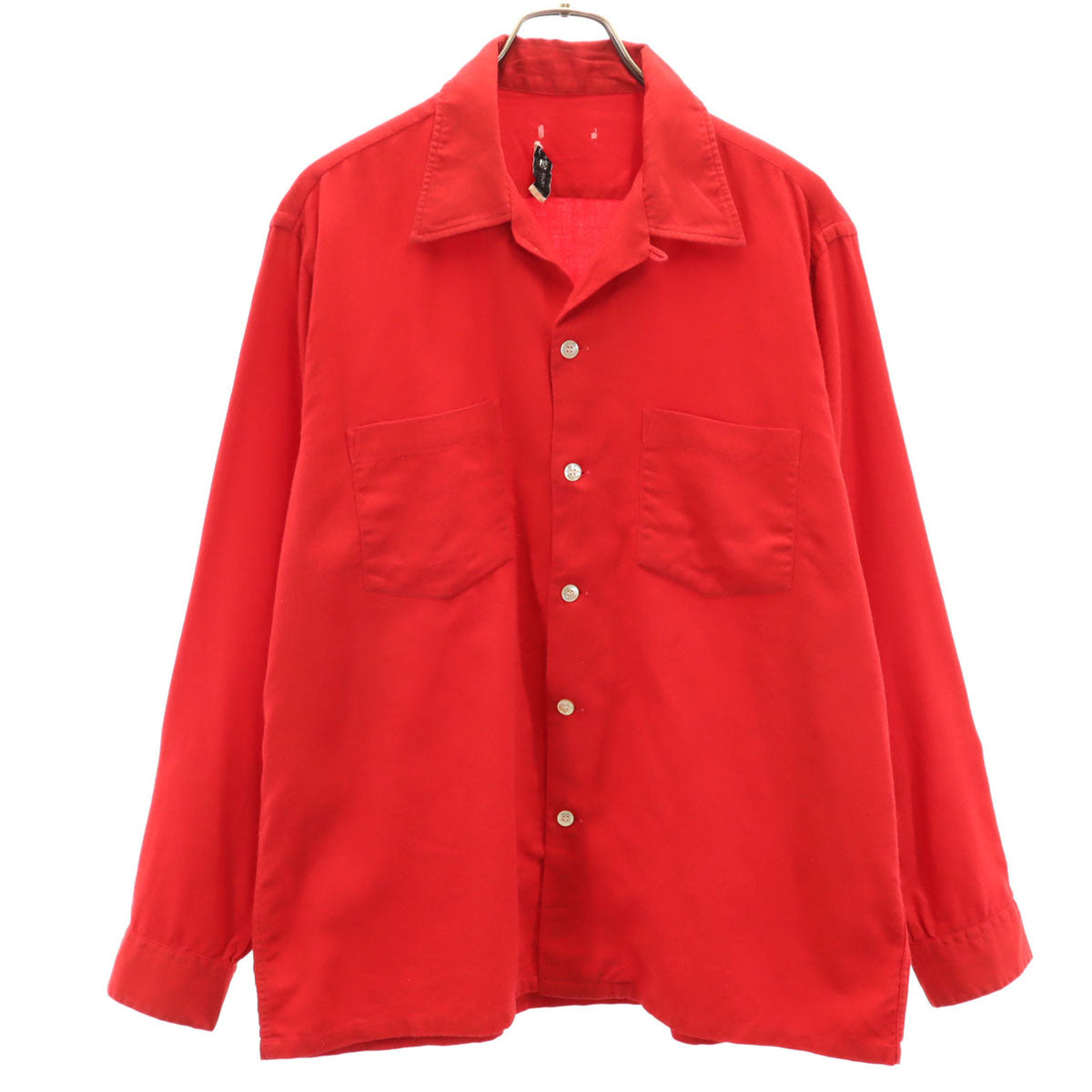 デイトンズ 50s ヴィンテージ 長袖 オープンカラーシャツ レッド メンズ