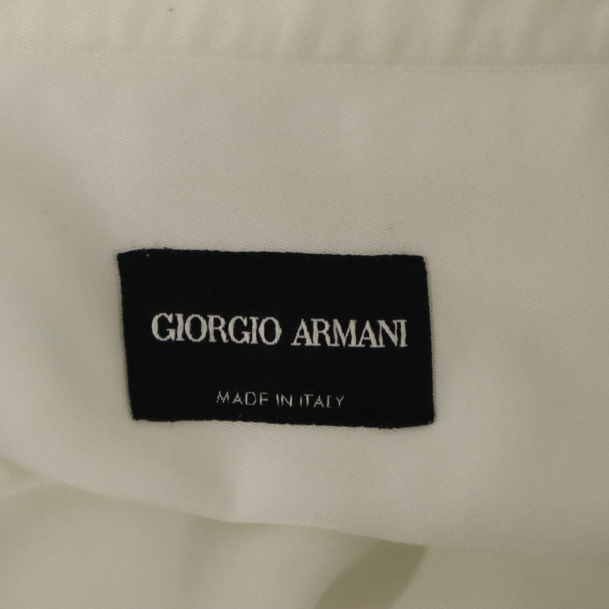 GIORGIO ARMANI ジョルジオアルマーニ イタリア製 長袖 スタンドカラー シャツ 40 ホワイト メンズ