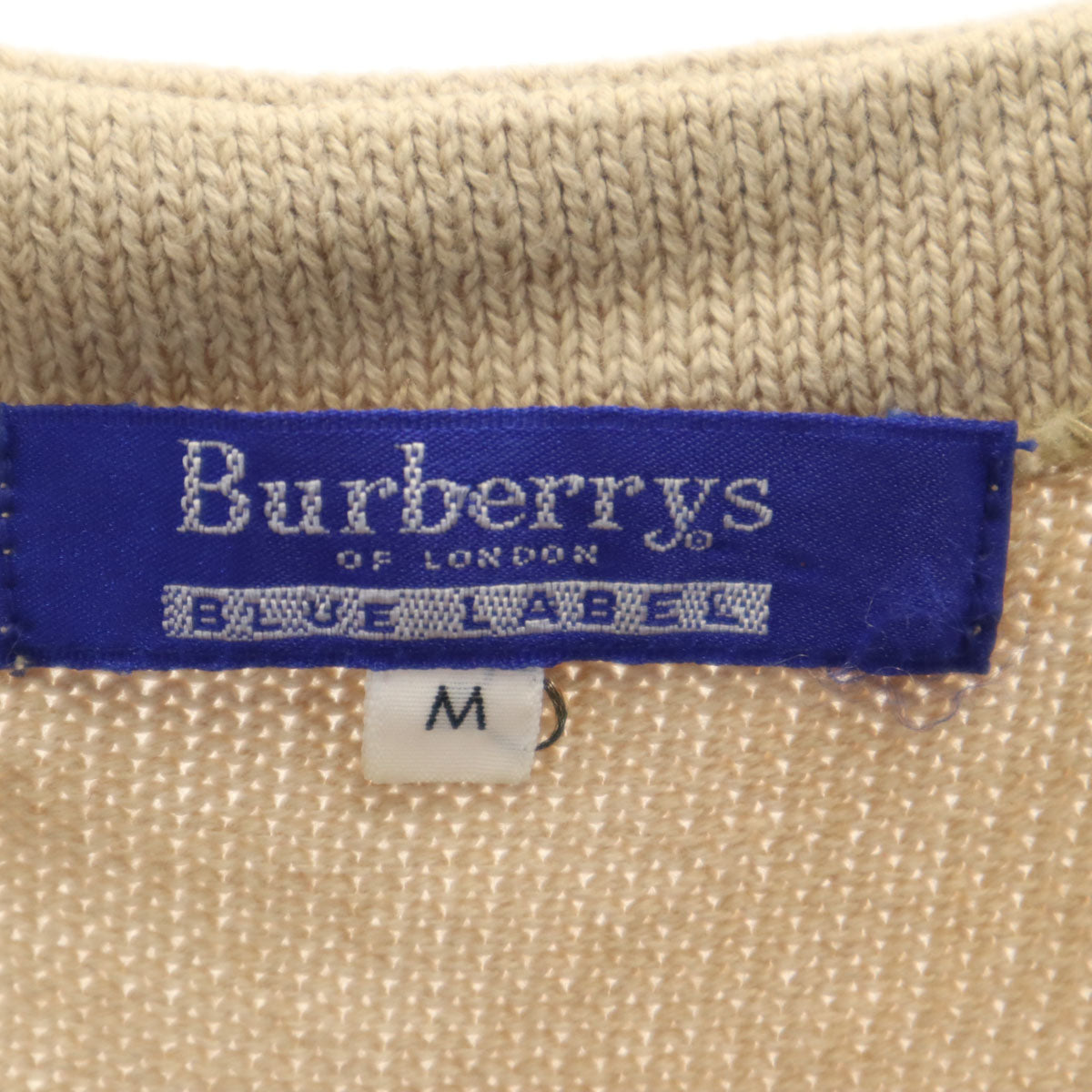 Burberrys OF LONDON BLUE LABEL バーバリーズ オブ ロンドン ブルーレーベル 90s オールド ノバチェック ニット キャミソール M ベージュ 三陽商会 レディース