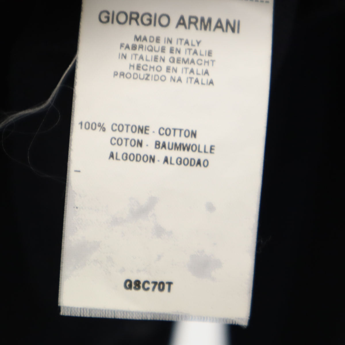GIORGIO ARMANI ジョルジオアルマーニ イタリア製 長袖 鹿の子 シャツ 41 ネイビー メンズ
