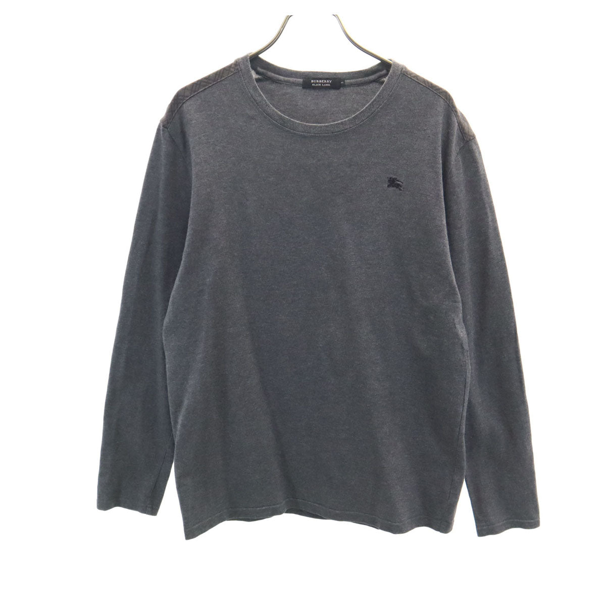 BURBERRY BLACK LABEL バーバリーブラックレーベル 日本製 長袖 Tシャツ 3 グレー 三陽商会 ロンT メンズ