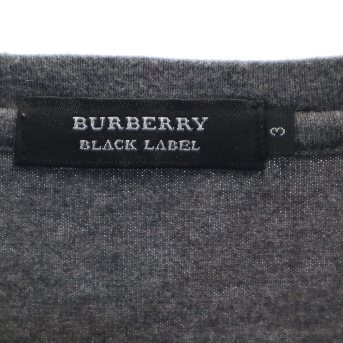 BURBERRY BLACK LABEL バーバリーブラックレーベル 日本製 長袖 Tシャツ 3 グレー 三陽商会 ロンT メンズ