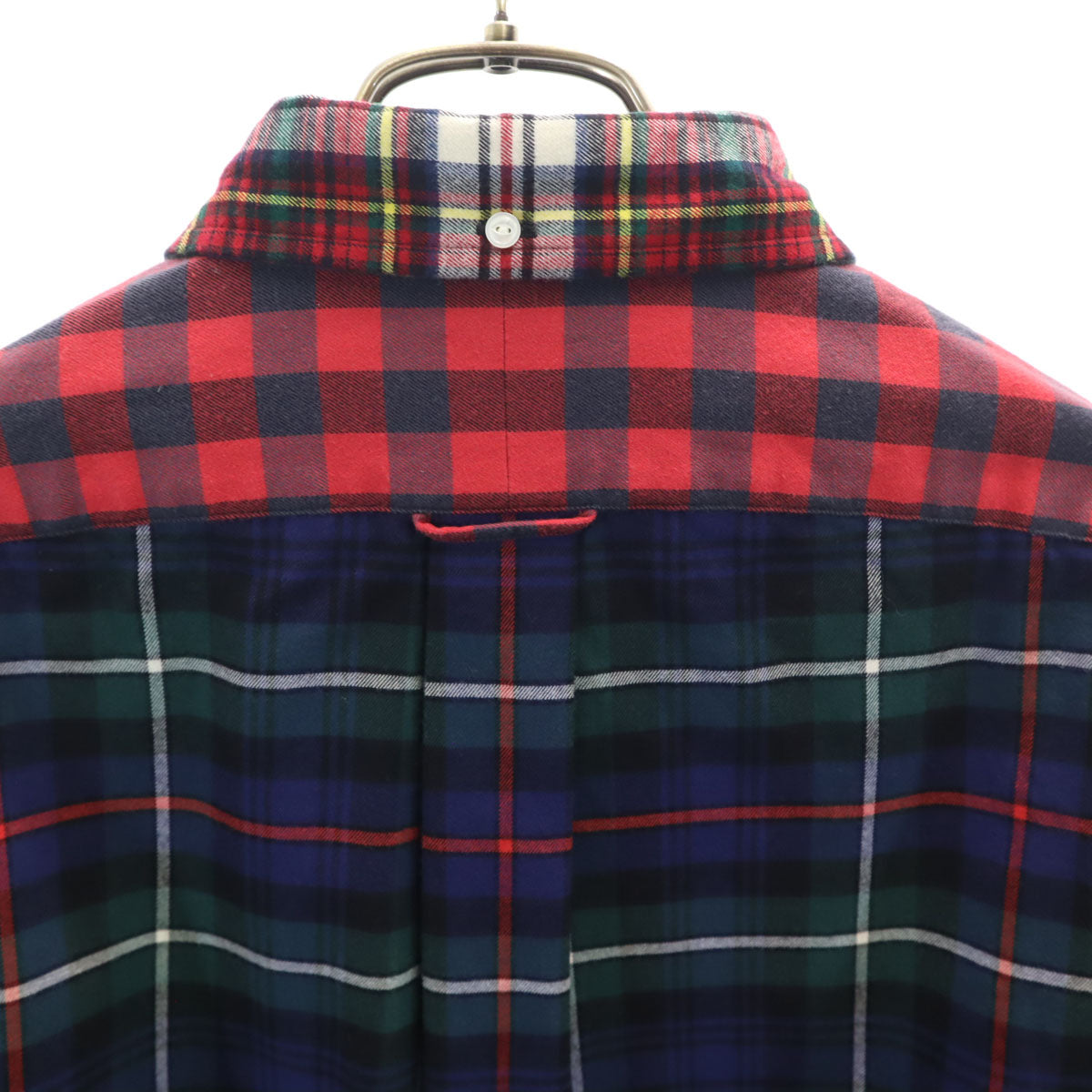 RALPH LAUREN ラルフローレン チェック柄 長袖 ボタンダウンシャツ M グリーン系 メンズ