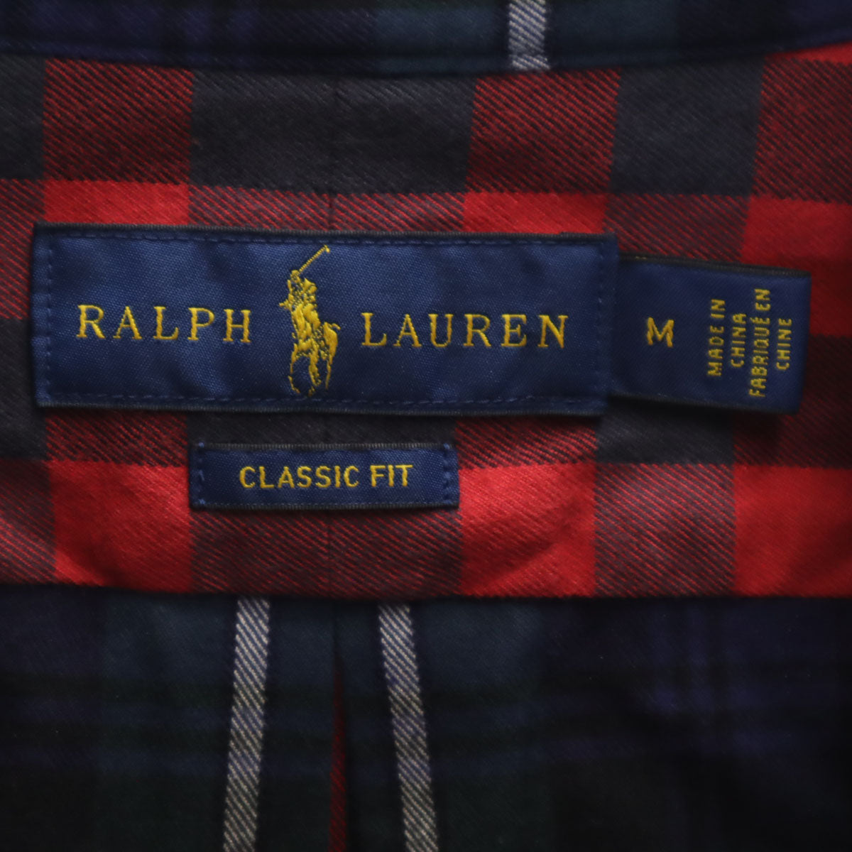 RALPH LAUREN ラルフローレン チェック柄 長袖 ボタンダウンシャツ M グリーン系 メンズ