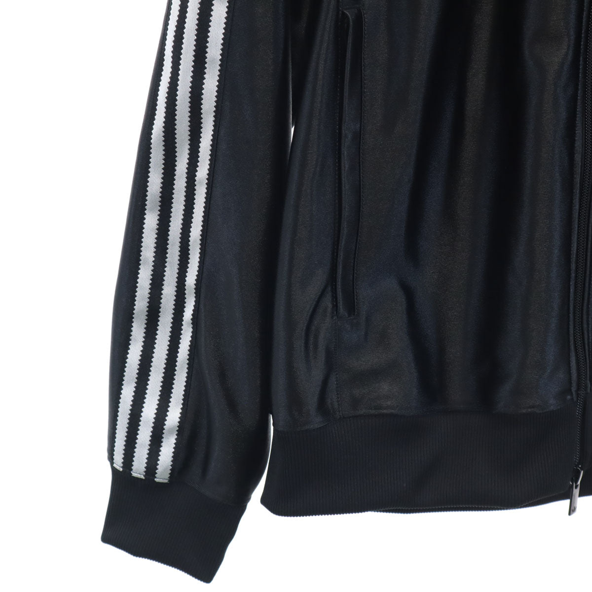 adidas アディダス トレフォイルロゴ トラックジャケット 上下 セットアップ M ブラック ジャージ メンズ
