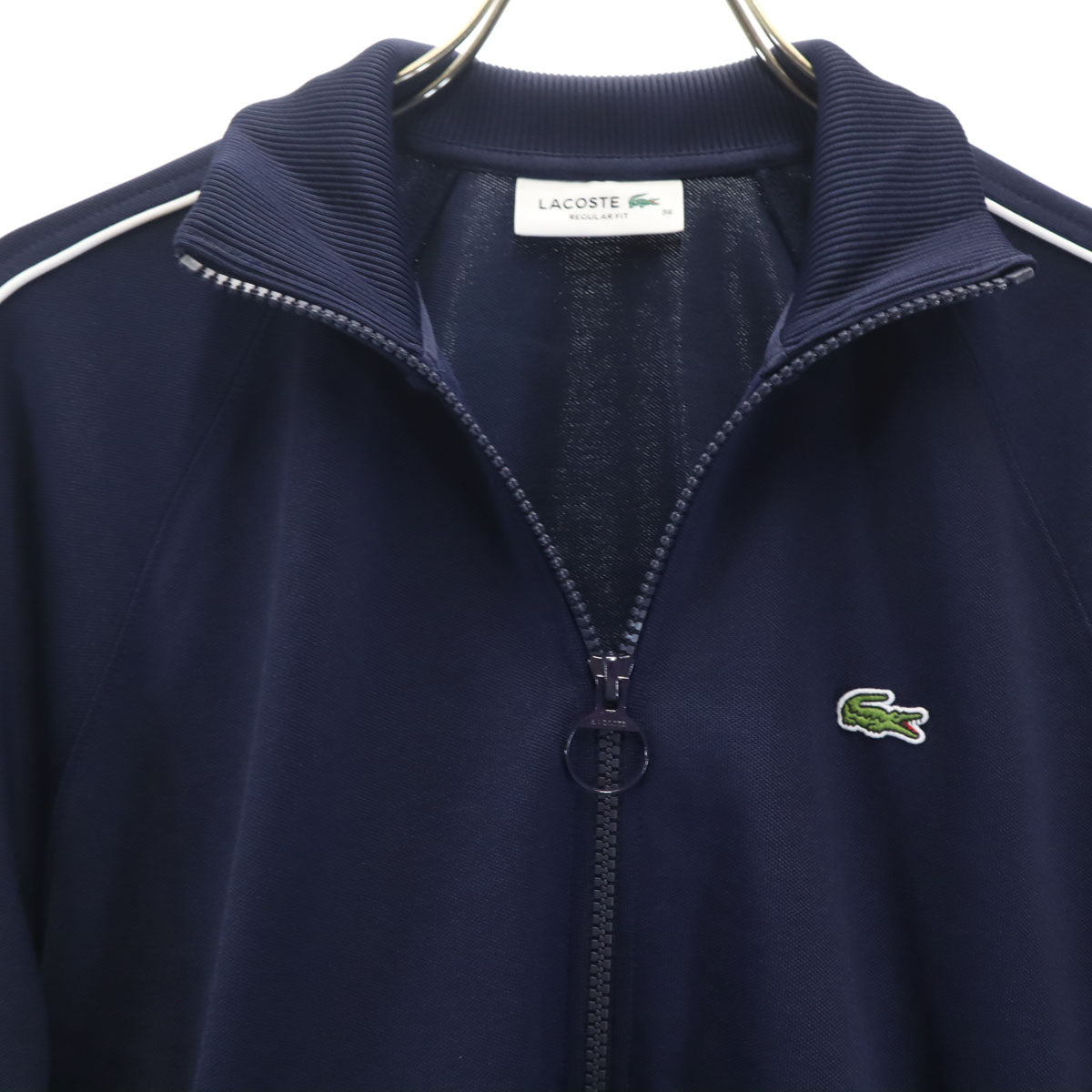 美品 LACOSTE ラコステ トラックジャケット 上下 セットアップ 36 ネイビー ジャージ レディース