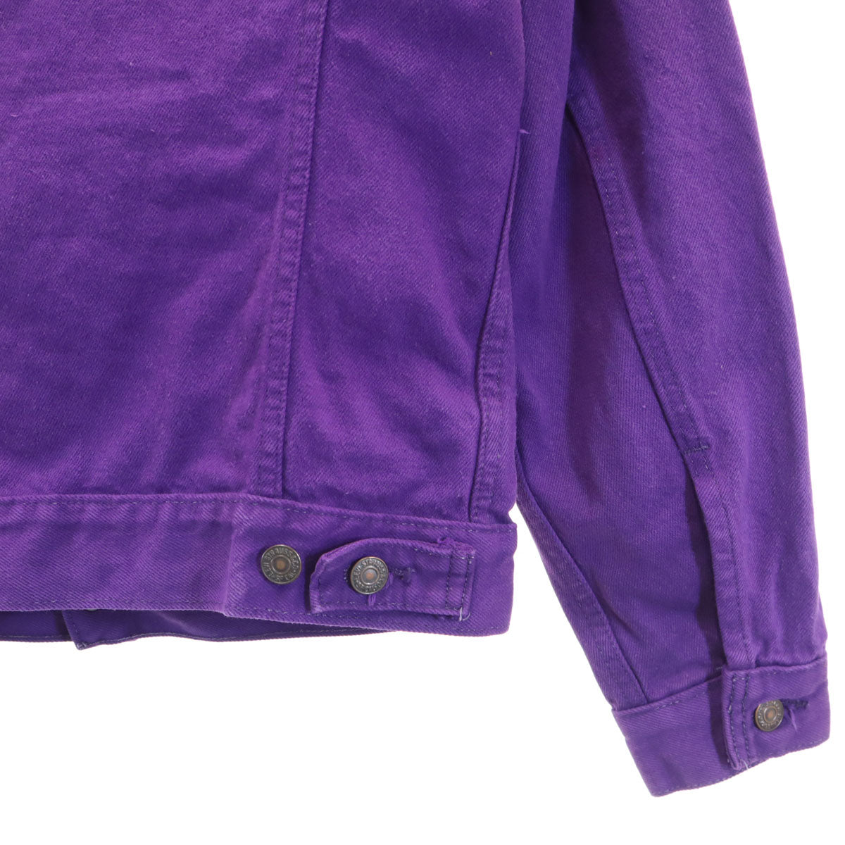 Levi's リーバイス 90s 70506-0257 USA製 カナダ製 オールド 後染め デニムジャケット 上下 セットアップ 36/W32 パープル トラッカー ジージャン メンズ