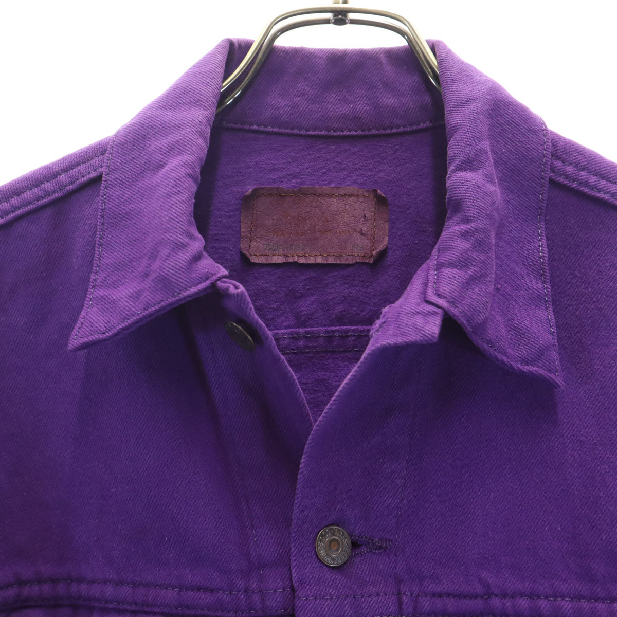 Levi's リーバイス 90s 70506-0257 USA製 カナダ製 オールド 後染め デニムジャケット 上下 セットアップ 36/W32 パープル トラッカー ジージャン メンズ