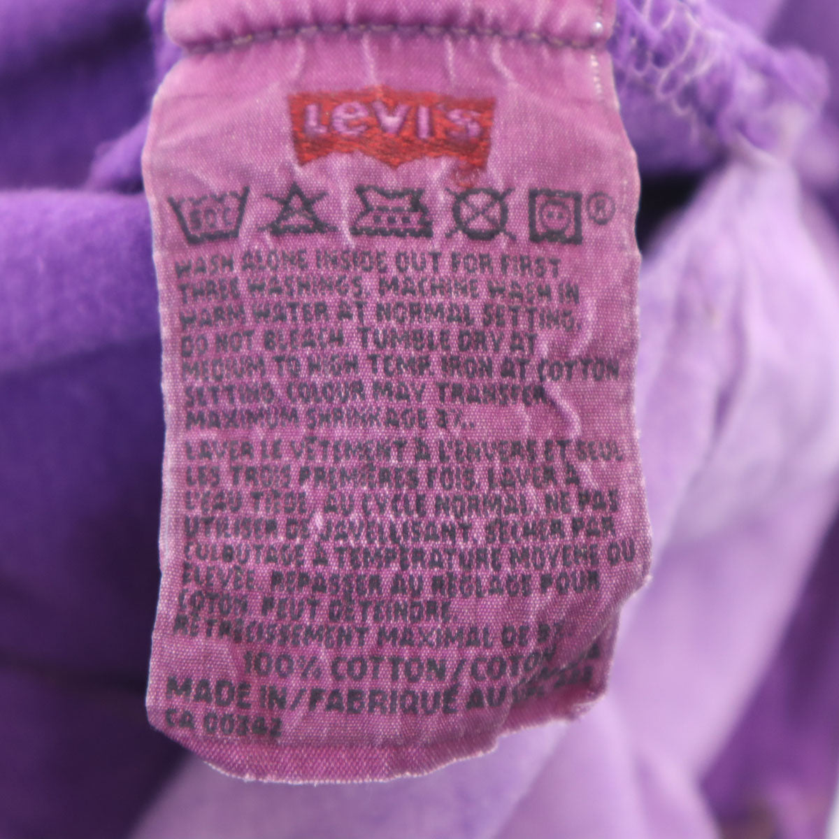 Levi's リーバイス 90s 70506-0257 USA製 カナダ製 オールド 後染め デニムジャケット 上下 セットアップ 36/W32 パープル トラッカー ジージャン メンズ