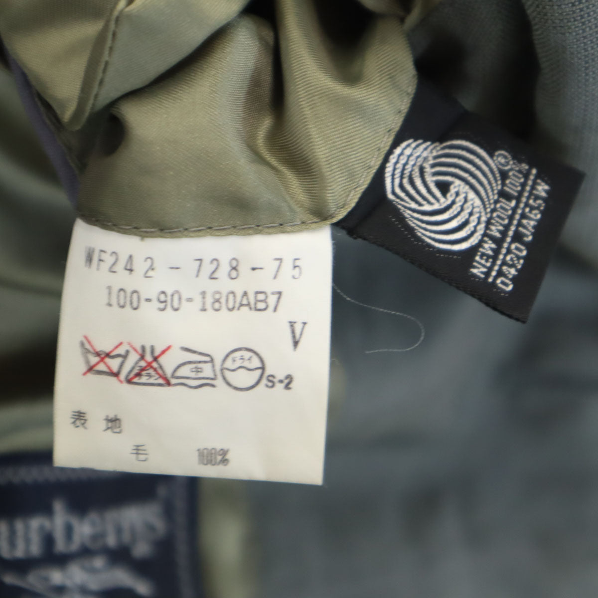 Burberrys バーバリーズ 90s オールド チェック柄 スーツ 上下 セットアップ AB7 グレー メンズ