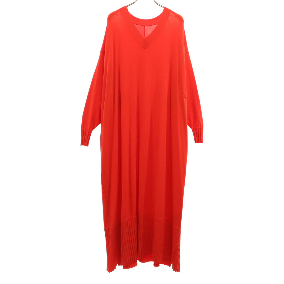 ADORE アドーア 長袖 ニット ロングワンピース 38 レッド レディース
