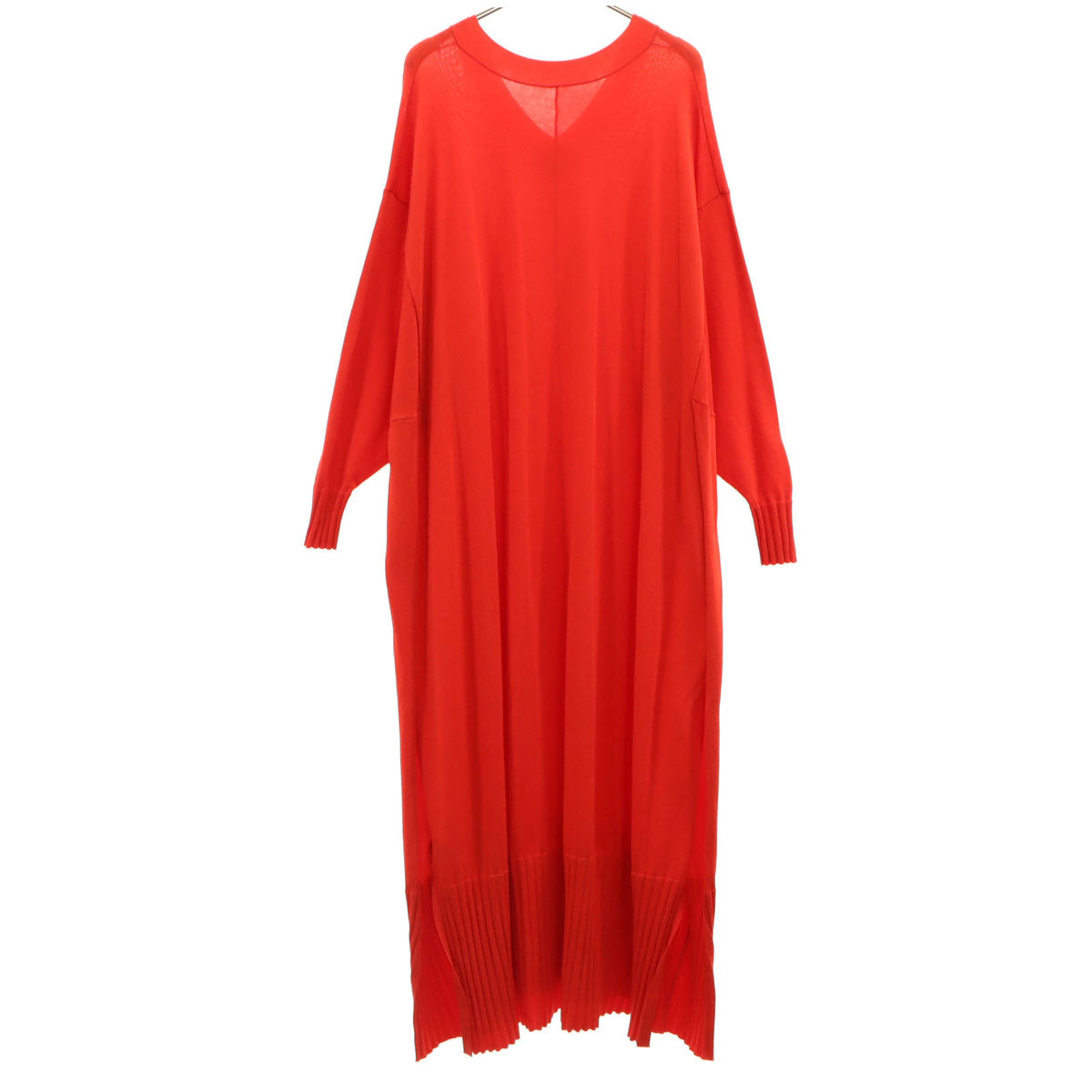 ADORE アドーア 長袖 ニット ロングワンピース 38 レッド レディース