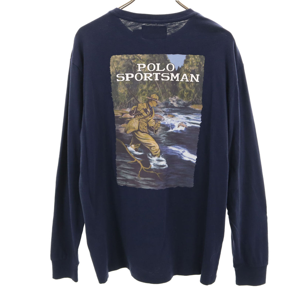 POLO COUNTRY RALPH LAUREN ポロカントリー ラルフローレン バックプリント 長袖 Tシャツ M ネイビー ロンT メンズ