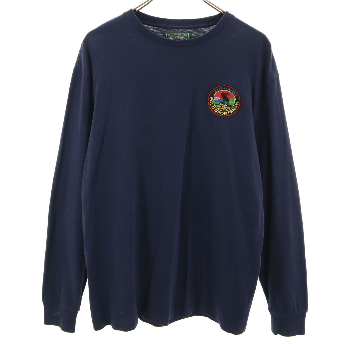 POLO COUNTRY RALPH LAUREN ポロカントリー ラルフローレン バックプリント 長袖 Tシャツ M ネイビー ロンT メンズ