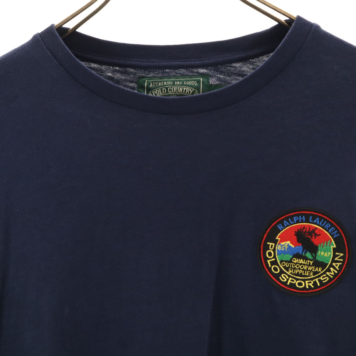 POLO COUNTRY RALPH LAUREN ポロカントリー ラルフローレン バックプリント 長袖 Tシャツ M ネイビー ロンT メンズ