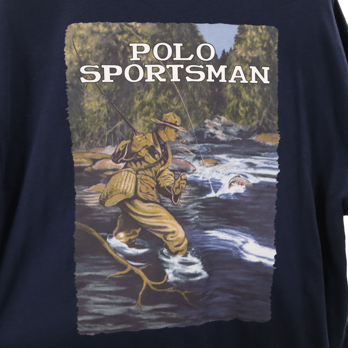 POLO COUNTRY RALPH LAUREN ポロカントリー ラルフローレン バックプリント 長袖 Tシャツ M ネイビー ロンT メンズ
