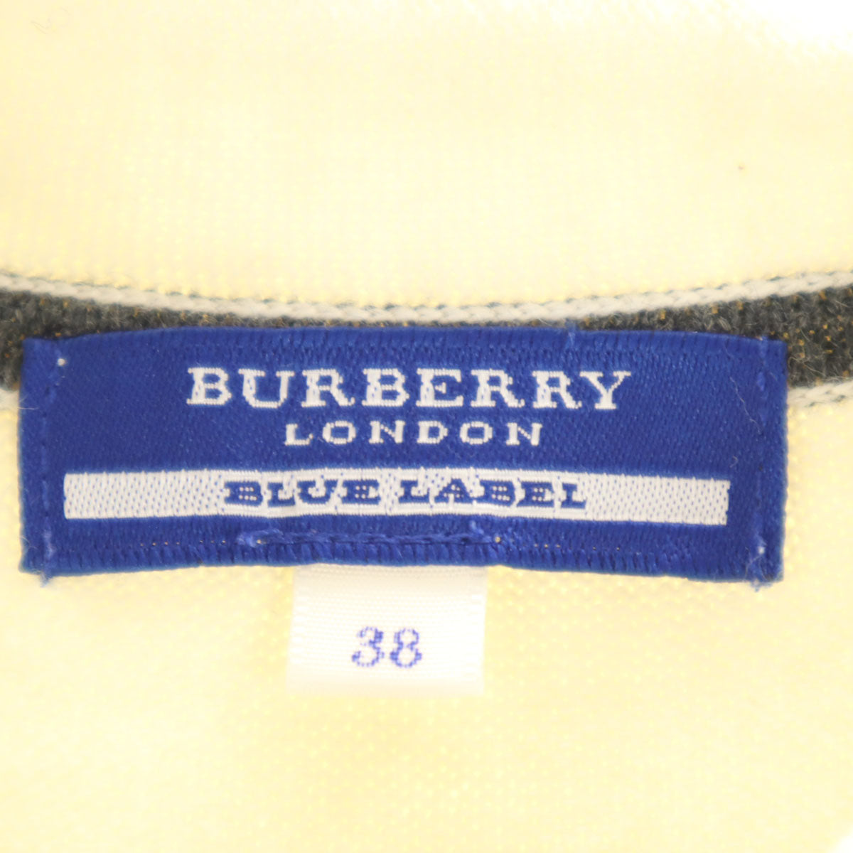 BURBERRY LONDON BLUE LABEL バーバリー ロンドン ブルーレーベル 5分袖 ニット 38 アイボリー 三陽商会 レディース