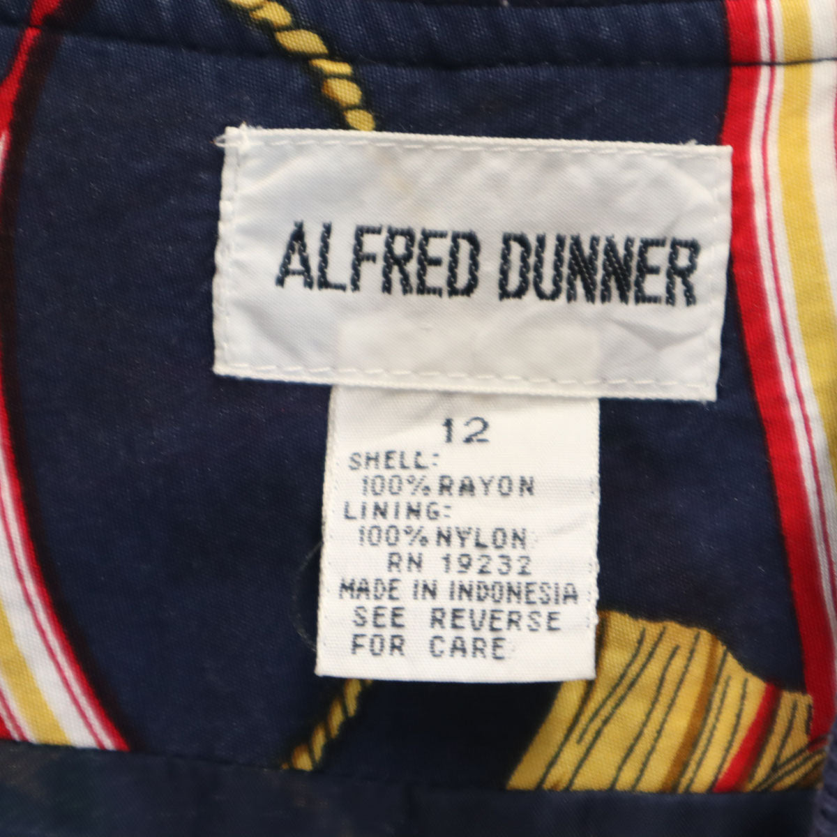 ALFRED DUNNER アルフレッドダナー 90s オールド 総柄 ブルゾン 12 ネイビー ジャケット レディース