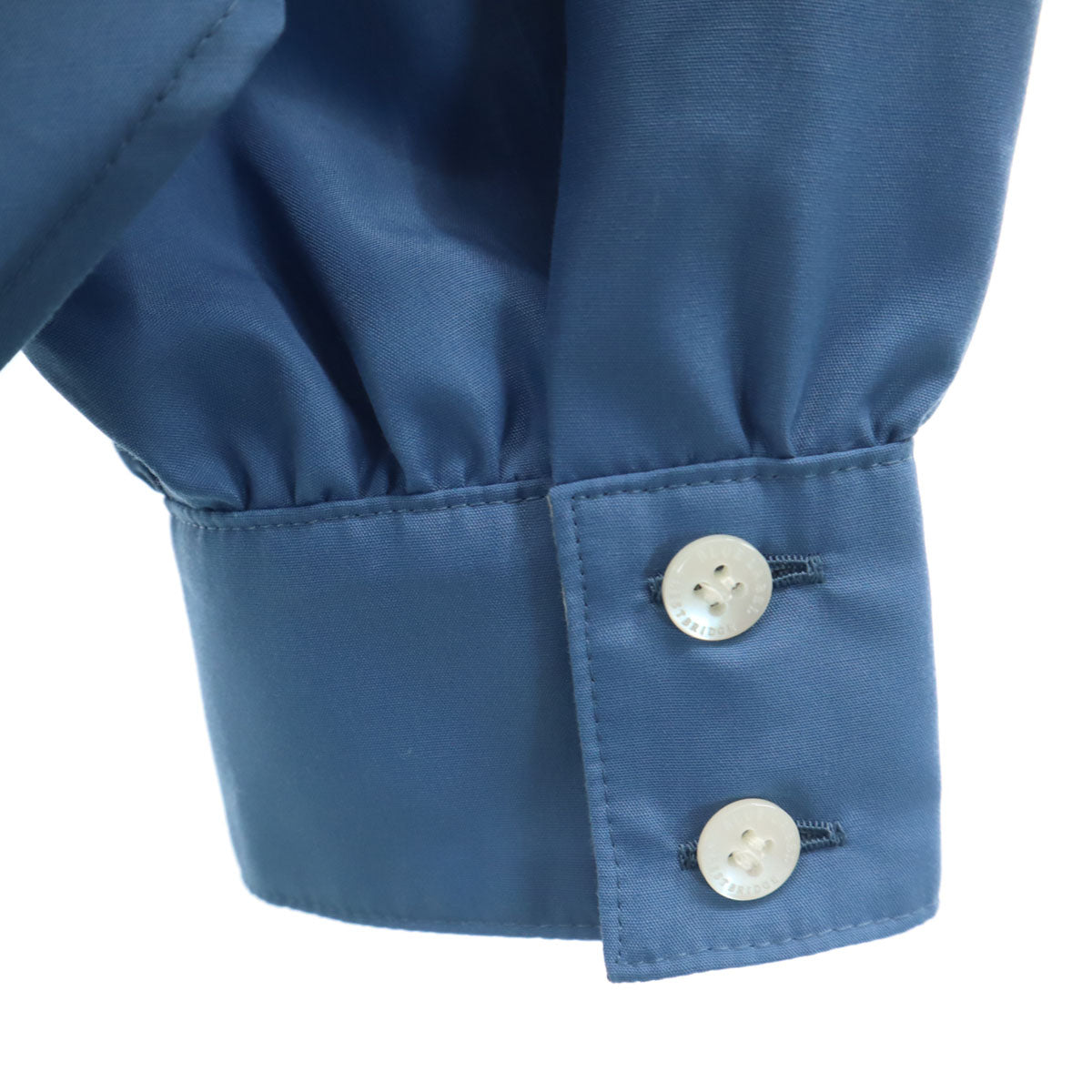 BLUE LABEL CRESTBRIDGE ブルーレーベルクレストブリッジ 長袖 バンドカラーシャツ 36 青紺系 ブラウス レディース