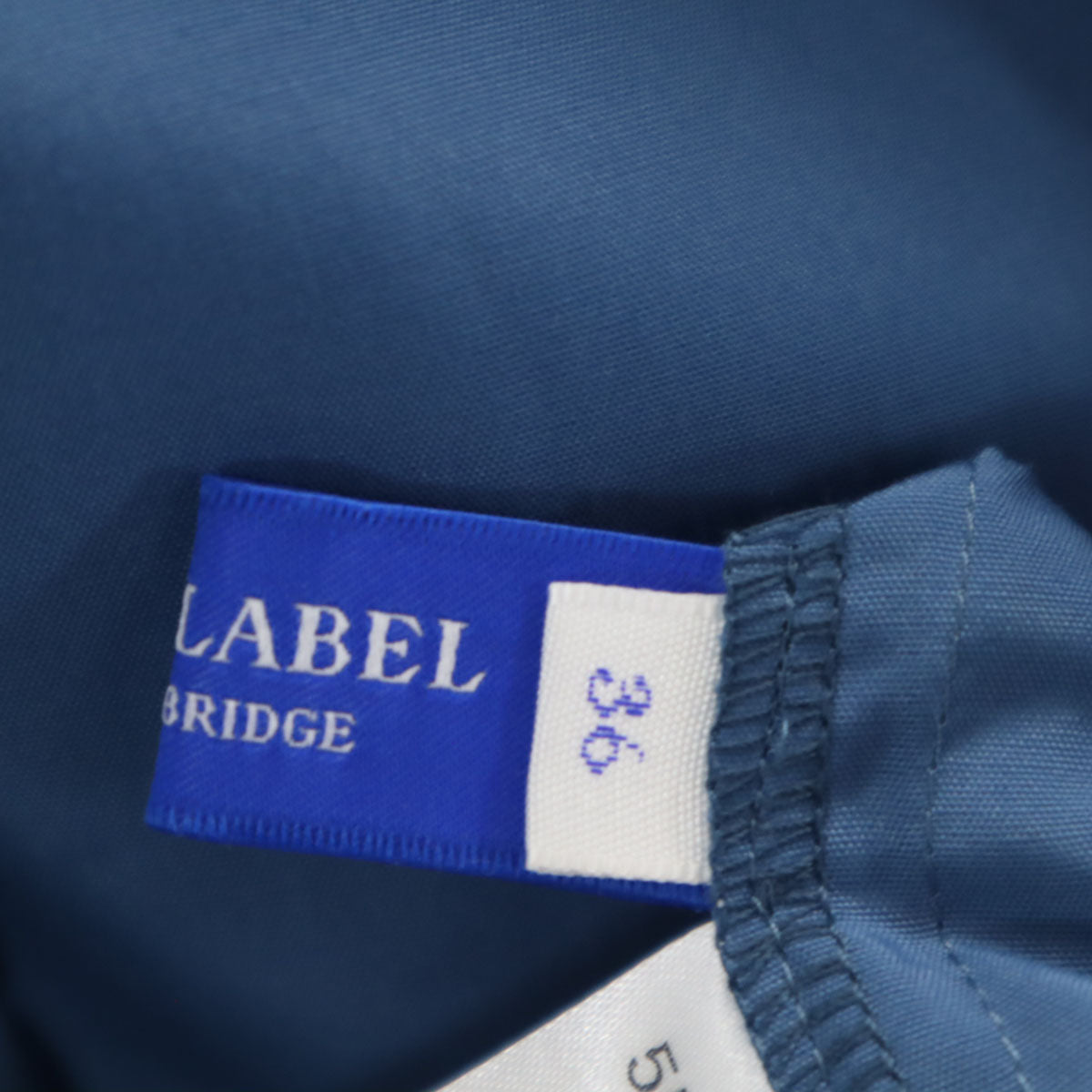 BLUE LABEL CRESTBRIDGE ブルーレーベルクレストブリッジ 長袖 バンドカラーシャツ 36 青紺系 ブラウス レディース