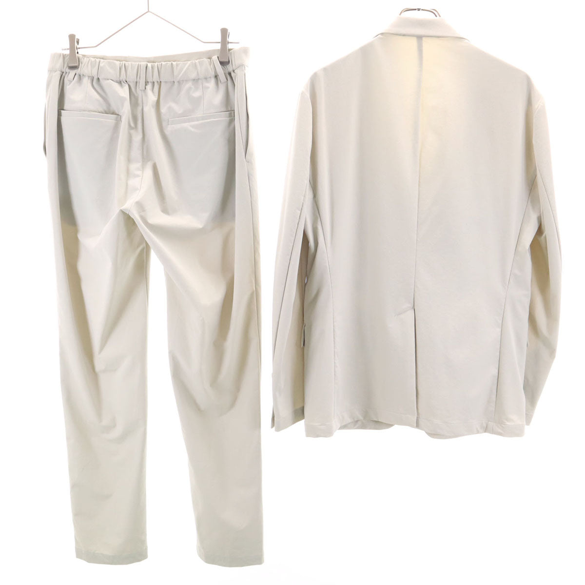 UNITED ARROWS ユナイテッドアローズ スーツ 上下 セットアップ L グレージュ ストレッチ メンズ