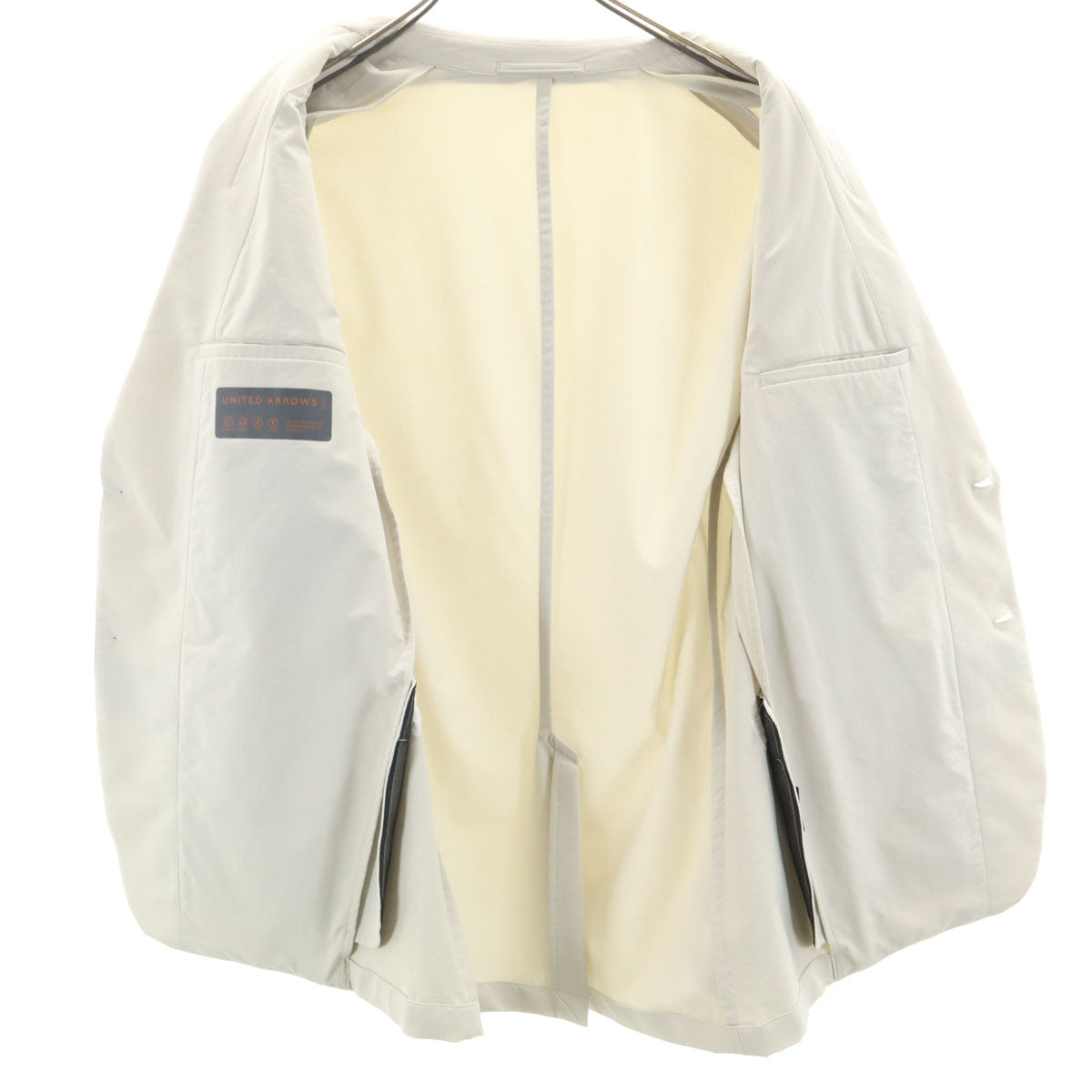 UNITED ARROWS ユナイテッドアローズ スーツ 上下 セットアップ L グレージュ ストレッチ メンズ