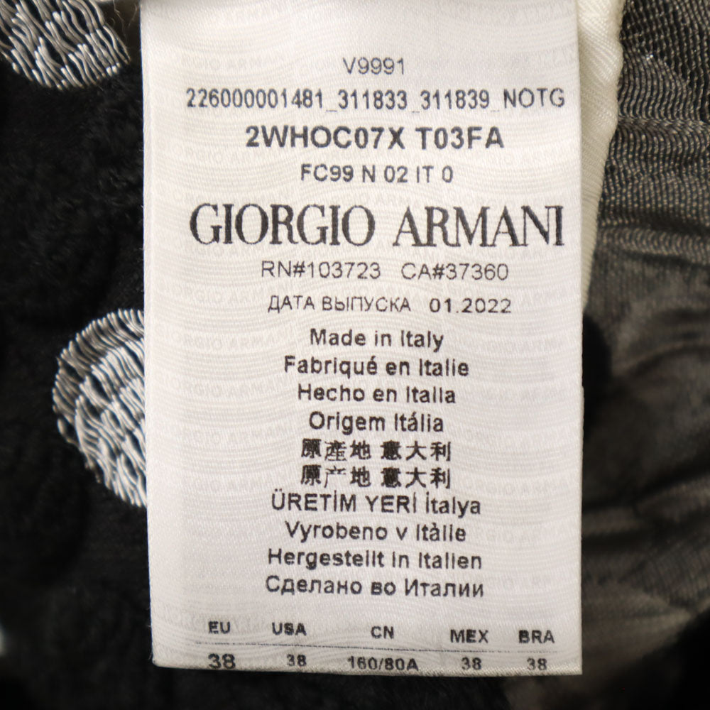 GIORGIO ARMANI ジョルジオアルマーニ イタリア製 ジャケット 38 ブラック レディース