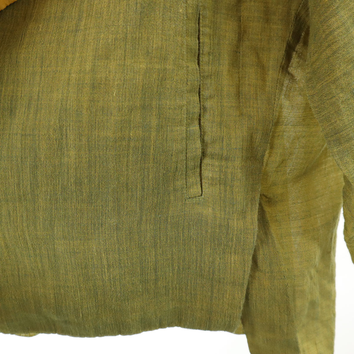 ISSEY MIYAKE イッセイミヤケ 90s 日本製 リネン オールド 長袖 カーディガン M 抹茶色 レディース