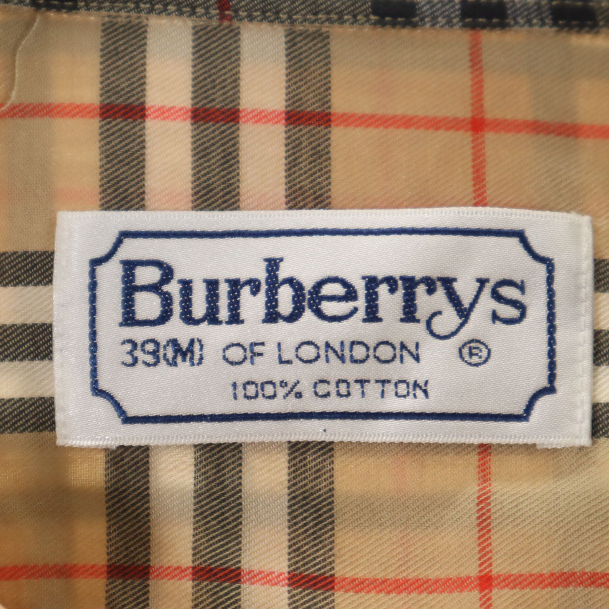 Burberrys バーバリーズ 90s オールド ノバチェック 長袖 ボタンダウンシャツ M ベージュ メンズ