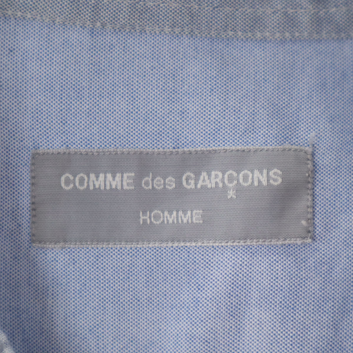 COMME des GARCONS HOMME コムデギャルソンオム 90s 日本製 オールド 長袖 コットンシャツ ブルー系 メンズ