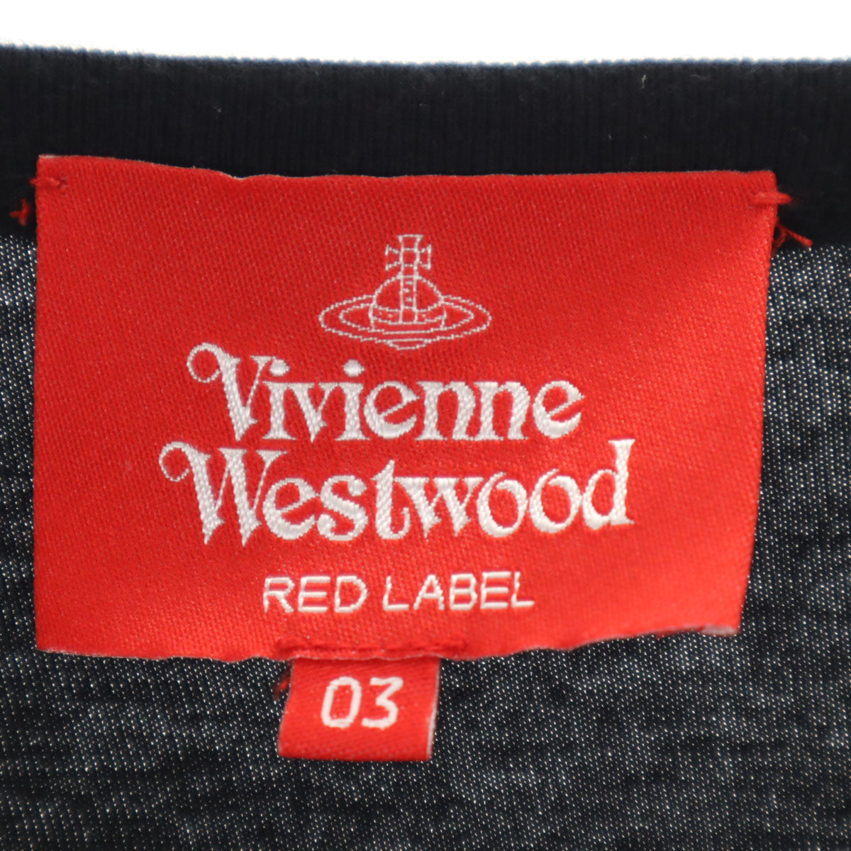 Vivienne Westwood RED LABEL ヴィヴィアンウエストウッドレッドレーベル 日本製 オーブ プリント 長袖 Tシャツ 3 ブラック ロンT レディース