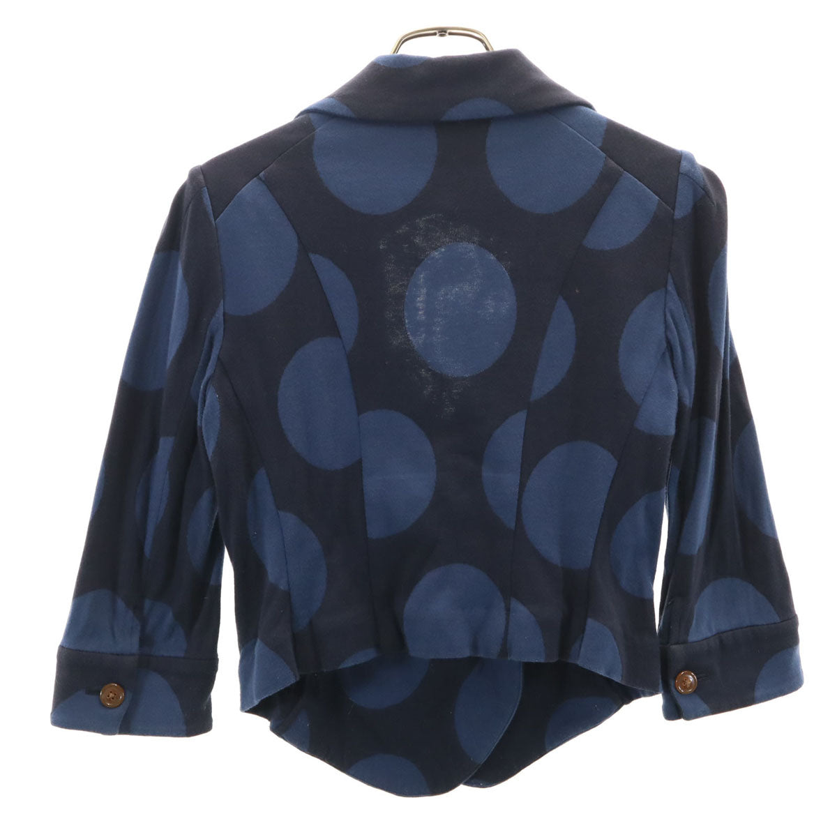 Vivienne Westwood RED LABEL ヴィヴィアンウエストウッドレッドレーベル 日本製 ドット柄 ダブルブレスト ジャケット 3 ネイビー 水玉 レディース