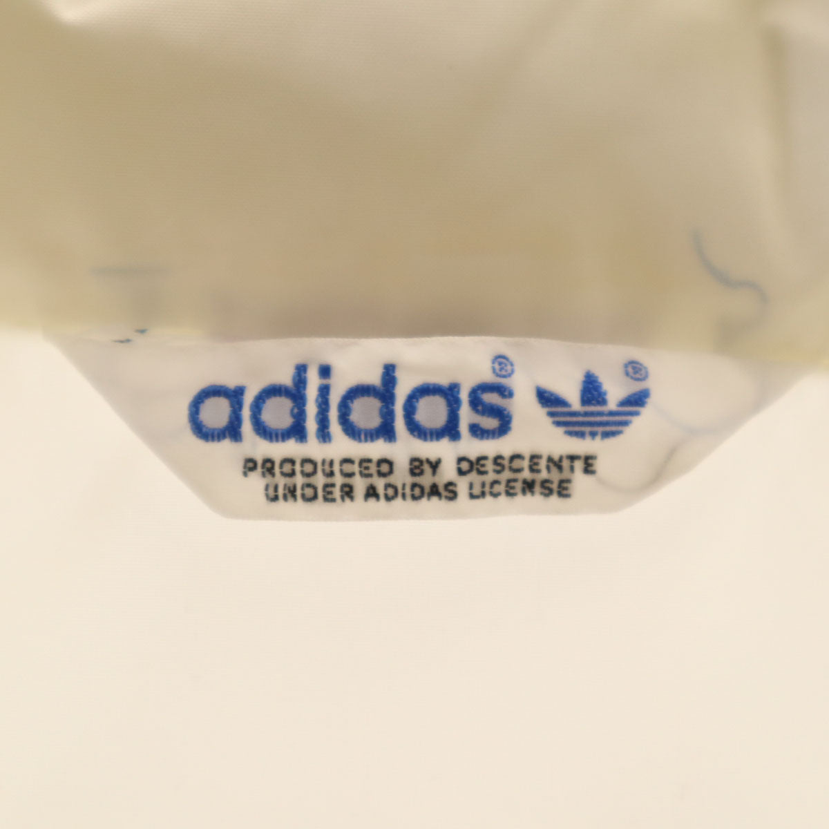 adidas アディダス 70s ヴィンテージ ナイロンジャケット L アイボリー デサント メンズ
