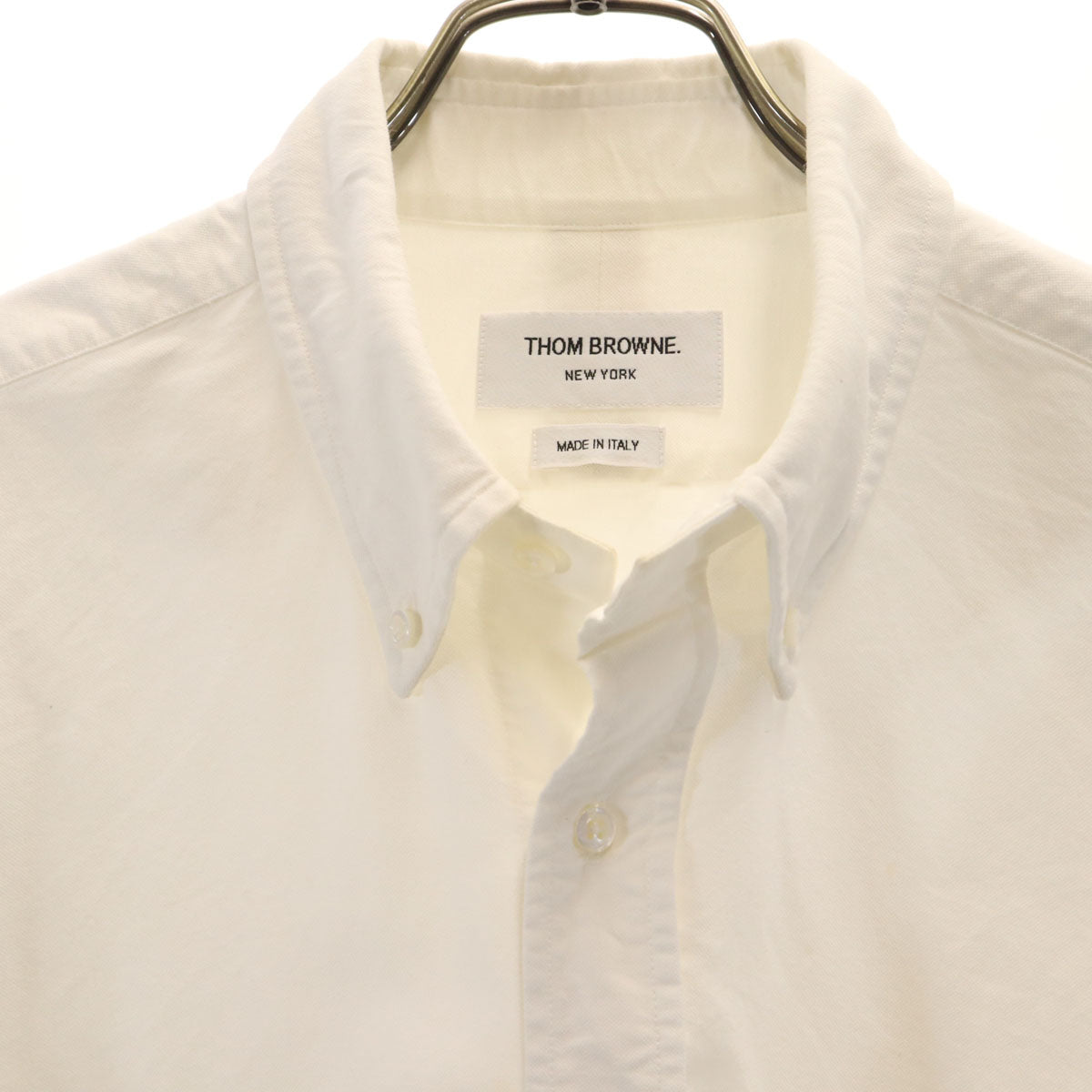 THOM BROWNE トムブラウン イタリア製 長袖 ボタンダウンシャツ 5 アイボリー メンズ