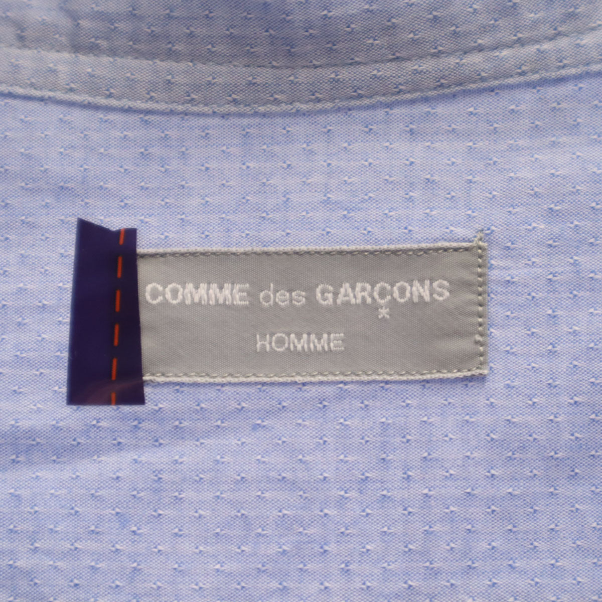 COMME des GARCONS HOMME コムデギャルソンオム 80s 日本製 オールド 長袖 コットンシャツ ブルー系 メンズ