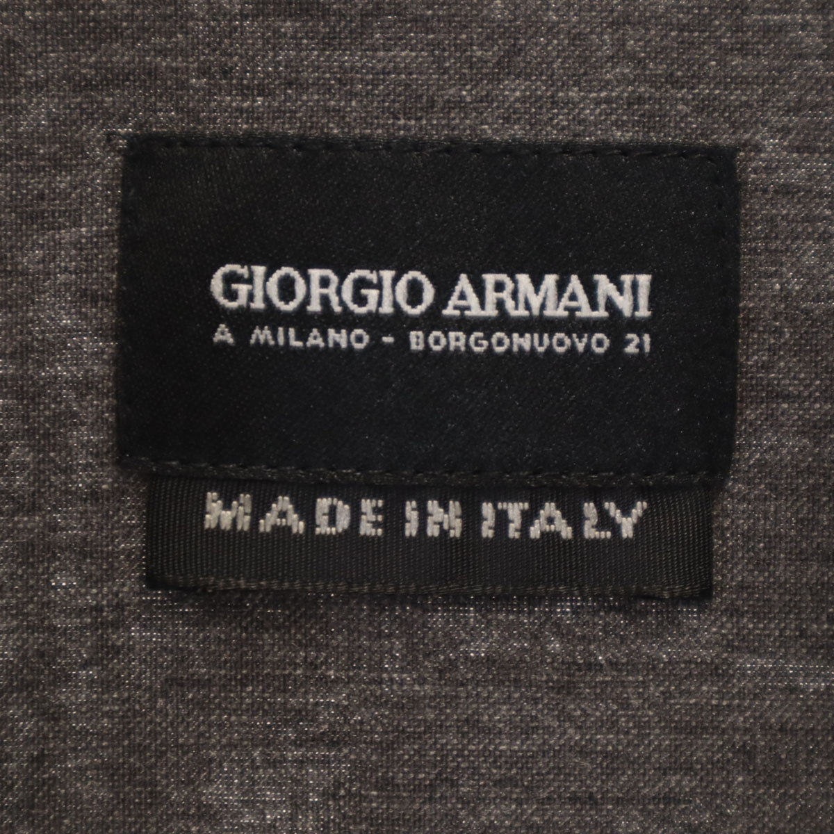 GIORGIO ARMANI ジョルジオアルマーニ イタリア製 長袖 シャツ 50 チャコールグレー メンズ